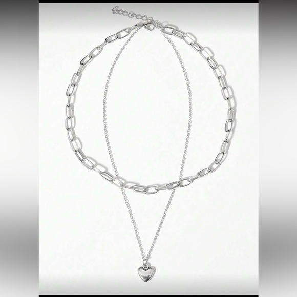 Layered silver necklace - Picture 3 of 3